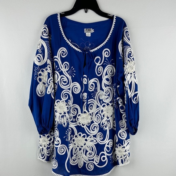 PONG Tops - New Beautiful PONG Embroidered Cotton Long Sleeve Tunic